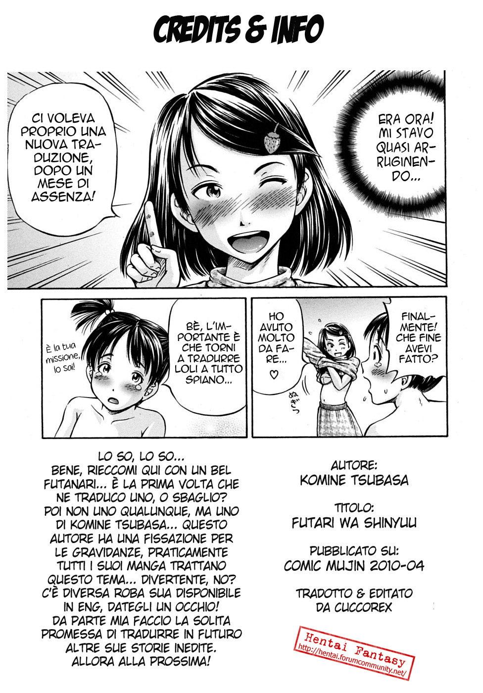 [Komine Tsubasa] Futari wa Shinyuu | 2 AMICHE INTIME (COMIC MUJIN 2010-04) [Italian] [Hentai Fantasy] page 25 full