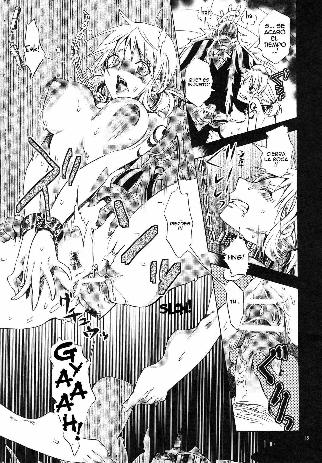(SC48) [Kurione-sha (YU-RI)] EROTIC WORLD (One Piece) [Spanish] [XP95-Hentai] page 14 full
