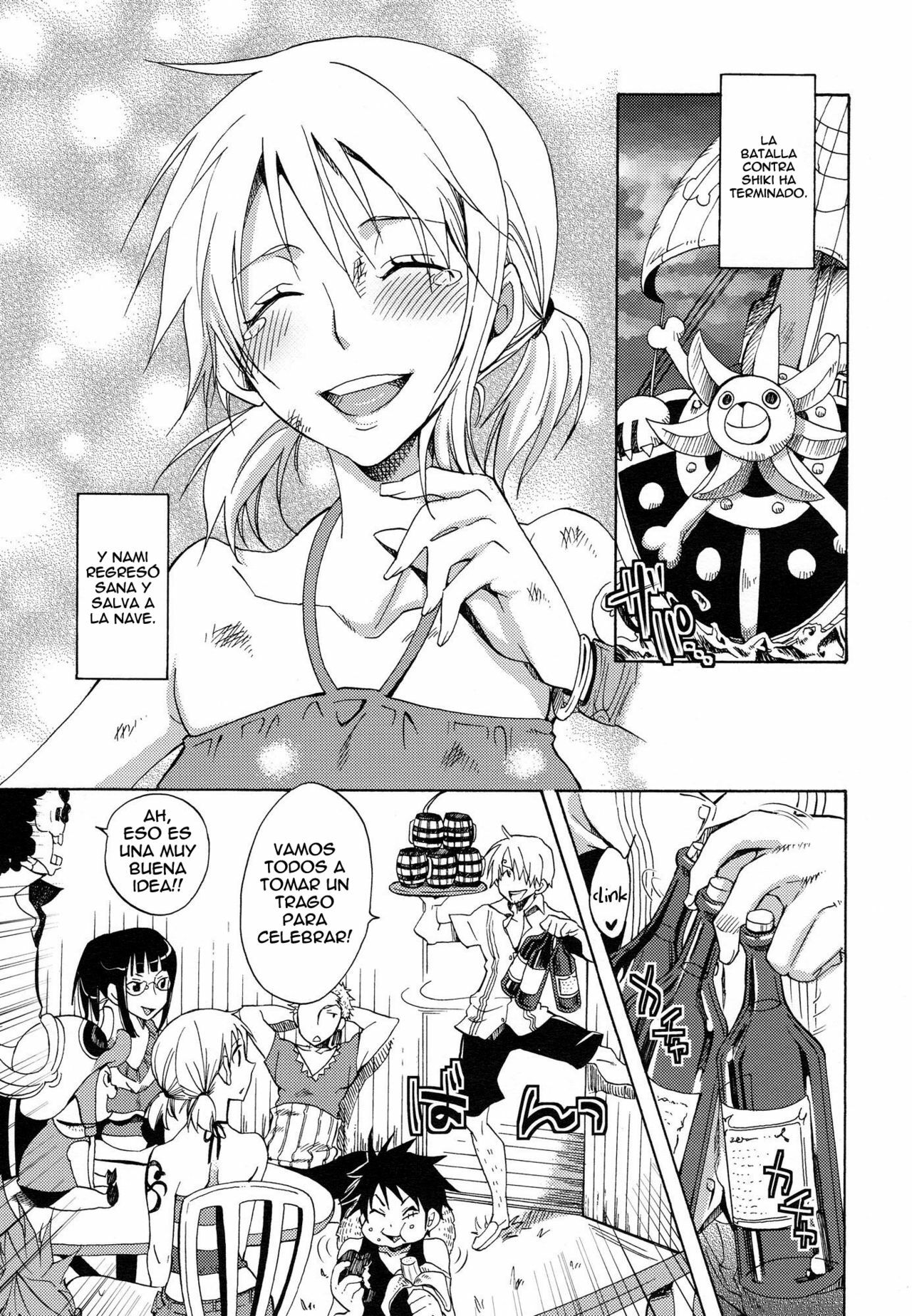(SC48) [Kurione-sha (YU-RI)] EROTIC WORLD (One Piece) [Spanish] [XP95-Hentai] page 4 full