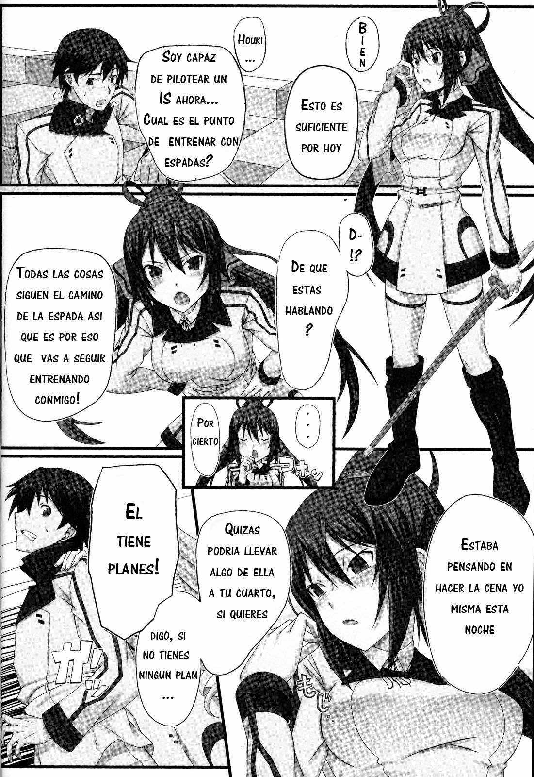 (COMIC1☆5) [Wonderful Life (emanon123)] Shinonono! (IS ) [Spanish] [Afrodhi-SubDD] page 3 full