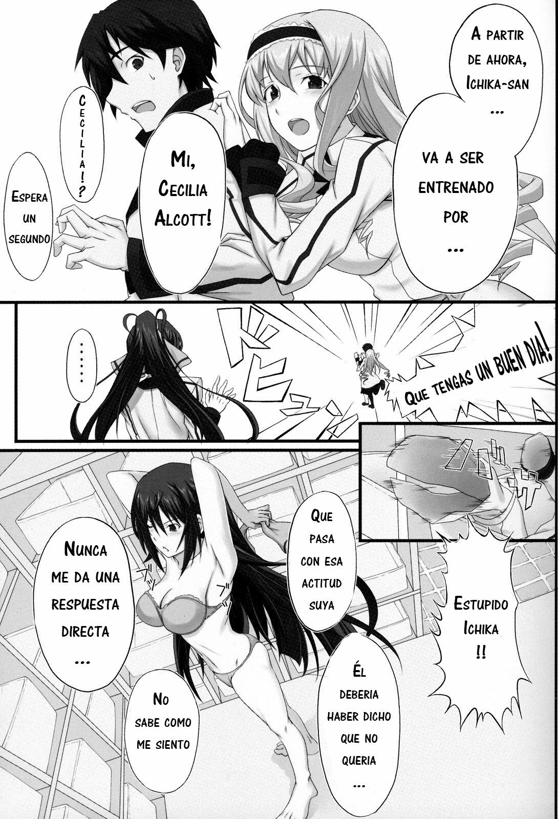 (COMIC1☆5) [Wonderful Life (emanon123)] Shinonono! (IS ) [Spanish] [Afrodhi-SubDD] page 4 full