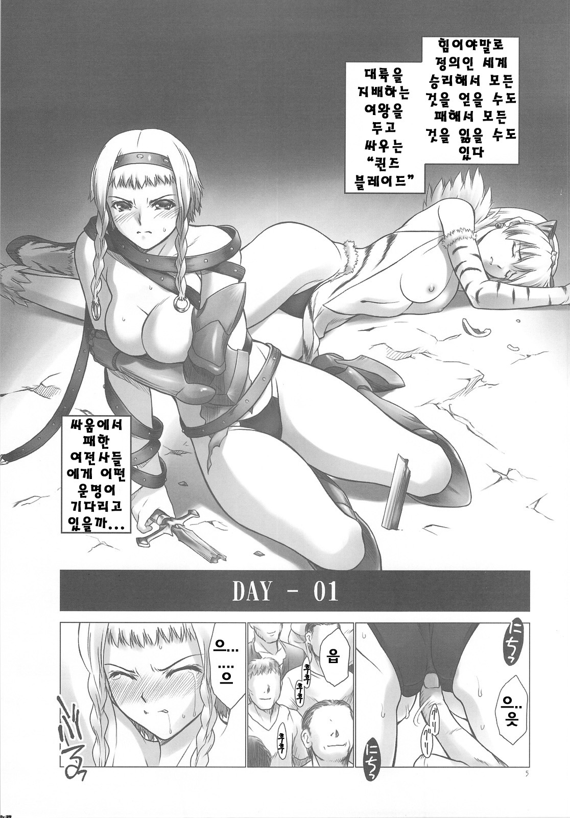 (C76) [Hellabunna (Iruma Kamiri)] QB (Queen's Blade) [Korean] [Bigking] page 4 full