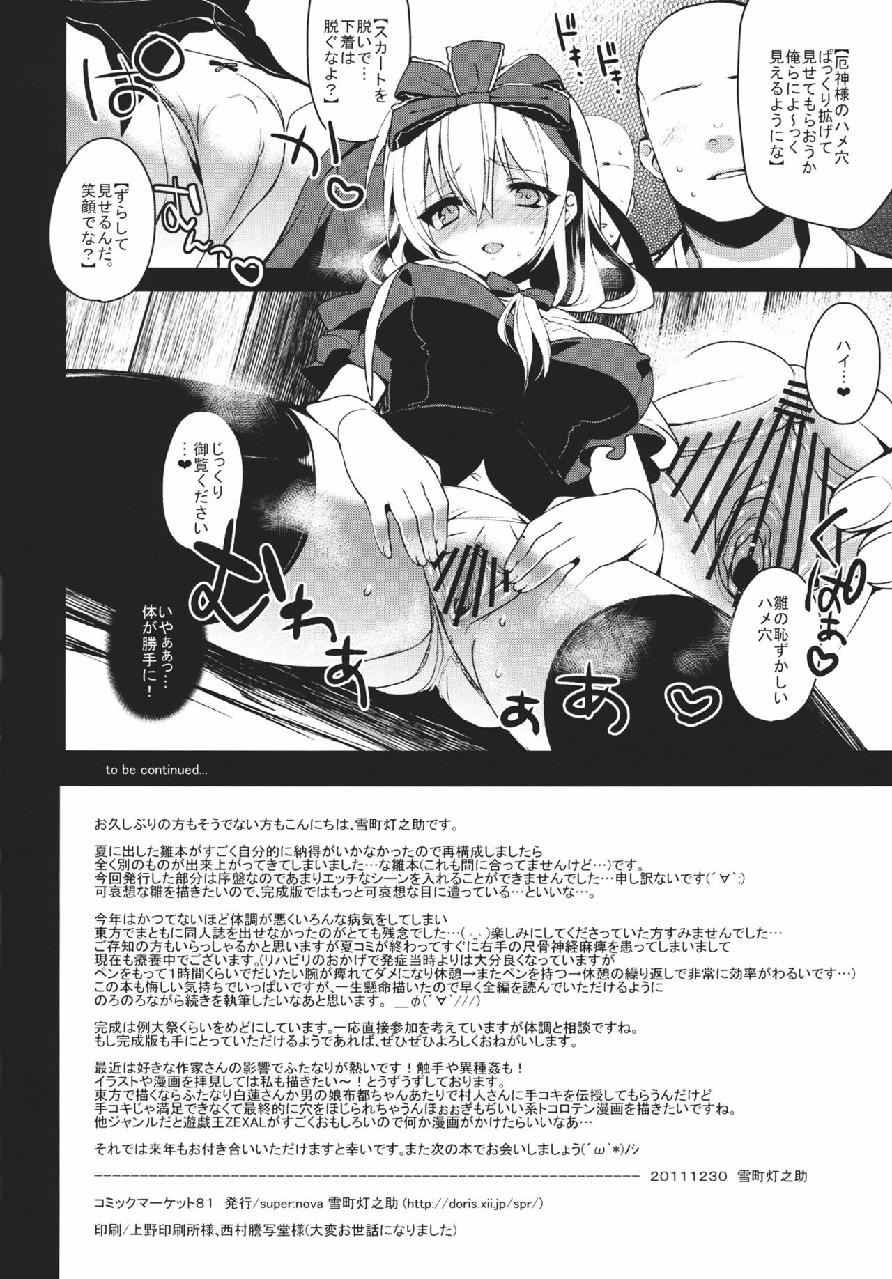 (C81) [super:nova (Yukimachi Tounosuke)] Shiawase na Yakujin-sama (Touhou Project) page 18 full