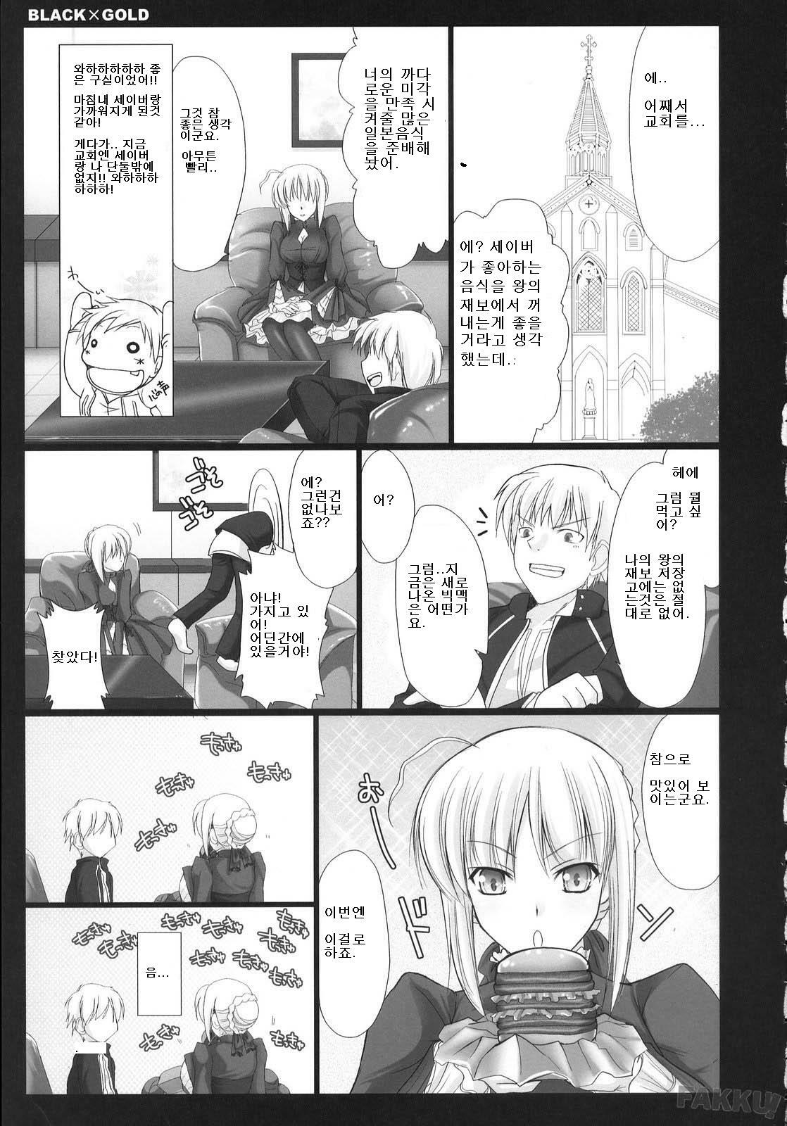 (C72) [UDON-YA (Kizuki Aruchu, ZAN)] BLACKxGOLD (Fate/hollow ataraxia) [Korean] [Decensored] page 8 full