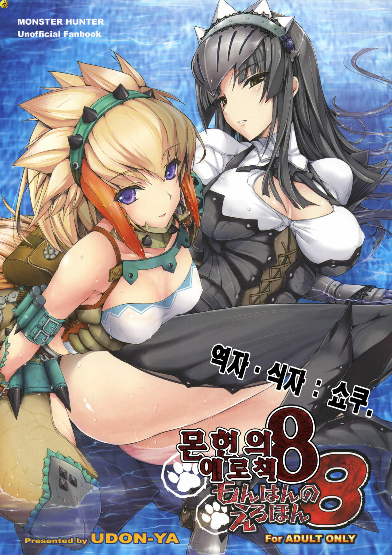 (C77) [UDON-YA (Kizuki Aruchu, ZAN)] Monhan no Erohon 8 | 몬헌의 에로책 8 (Monster Hunter) [Korean] [싀자 쇼쿠] page 1 full