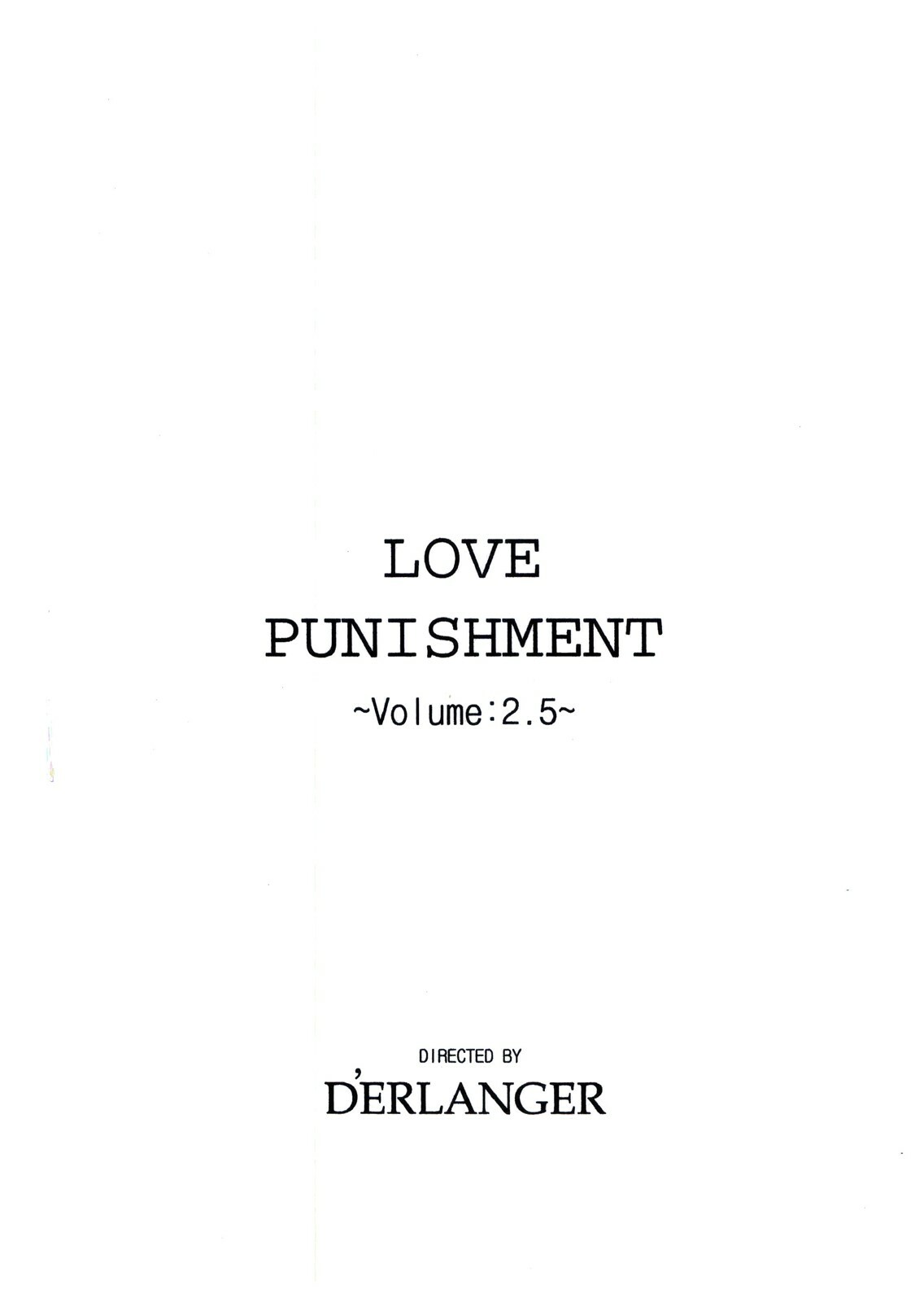 [D'ERLANGER (Yamazaki Show)] LOVE PUNISHMENT VOLUME:2.5 page 3 full