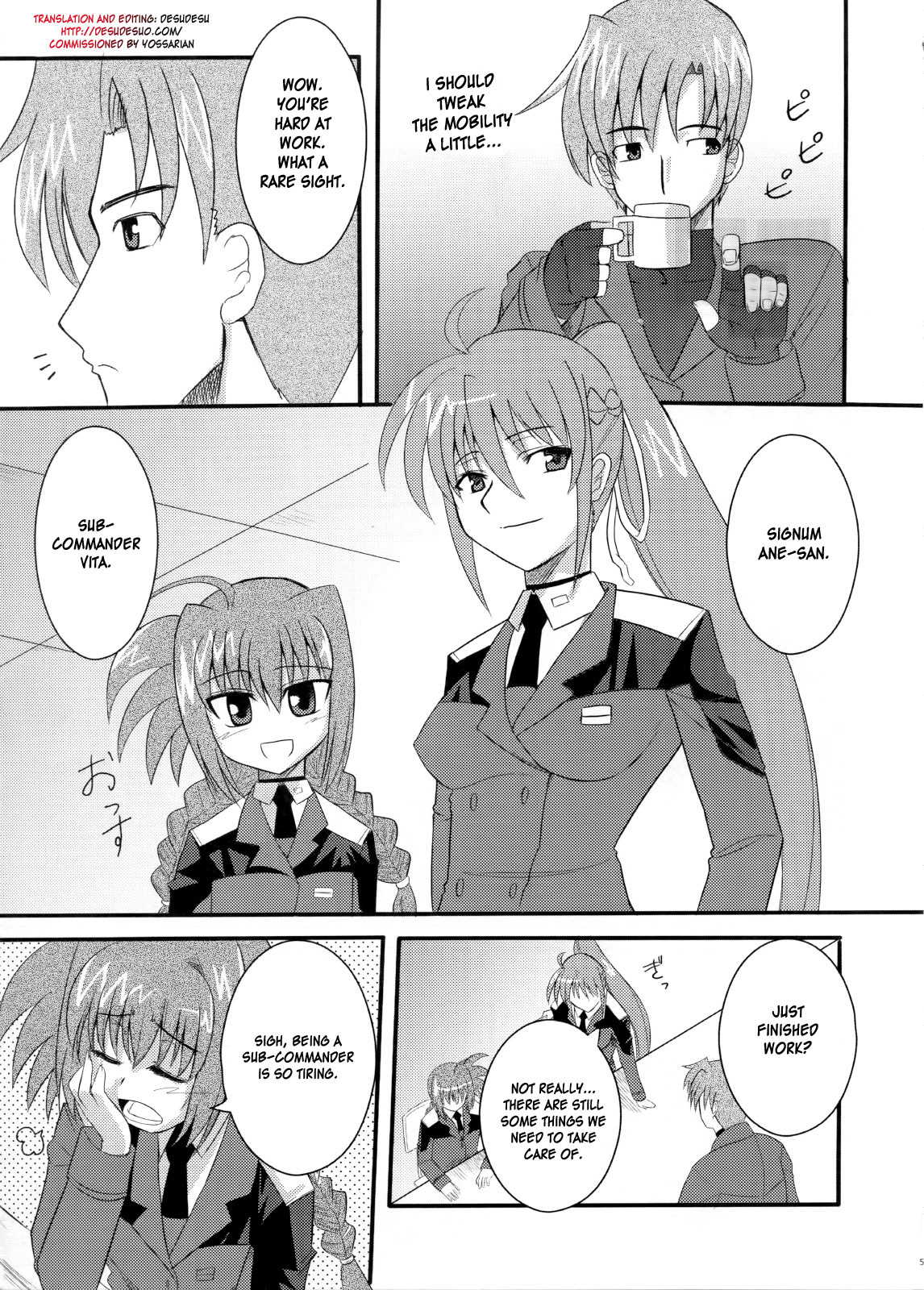 (ComiComi11) [Take Out (Zeros)] Rekka (Mahou Shoujo Lyrical Nanoha StrikerS) [English] [DesuDesu] page 4 full