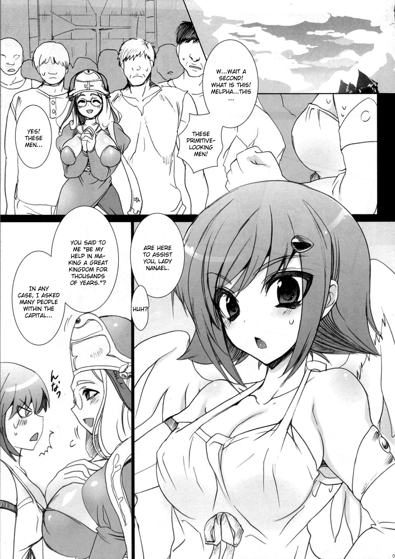 (COMIC1☆4) [OTOMEKIBUN (Sansyoku Amido.)] Koushoku na Kami no Tsukai (Queen's Blade) [English] [CGrascal] page 4 full