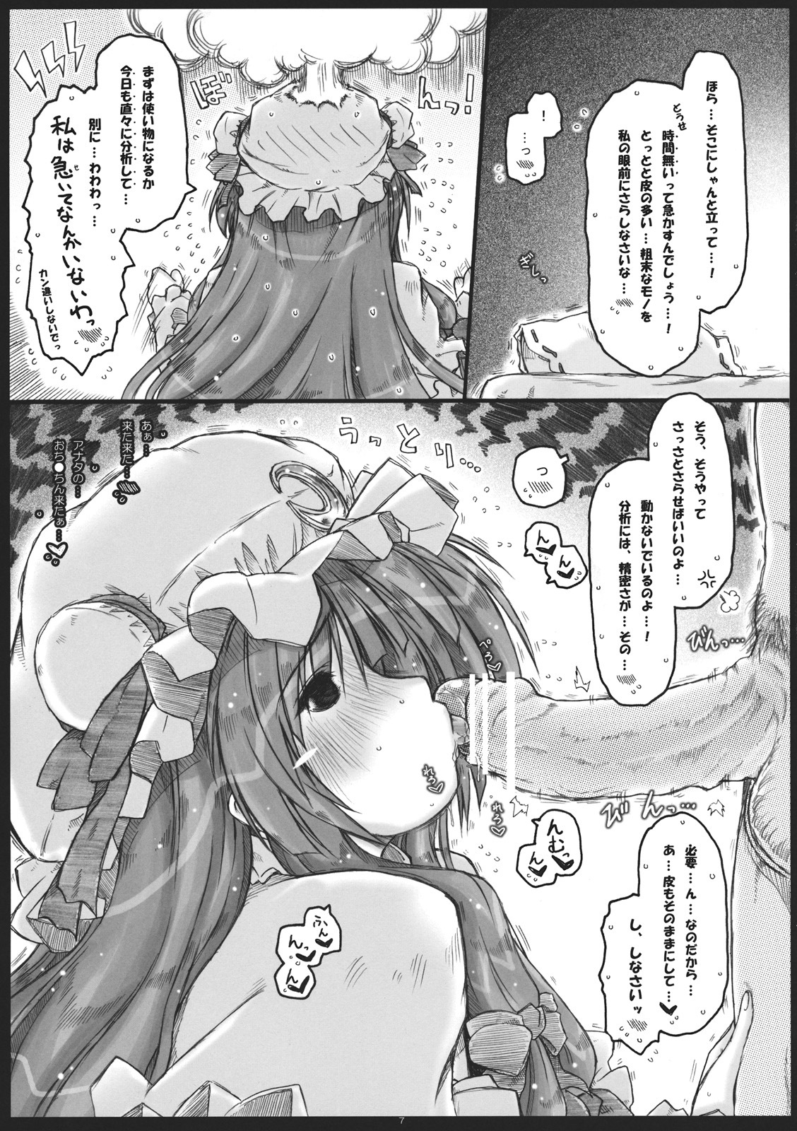 (C81) [Ankoku-Bousougumi (Ainu Mania)] Dereru Daitoshokan (Touhou Project) page 7 full