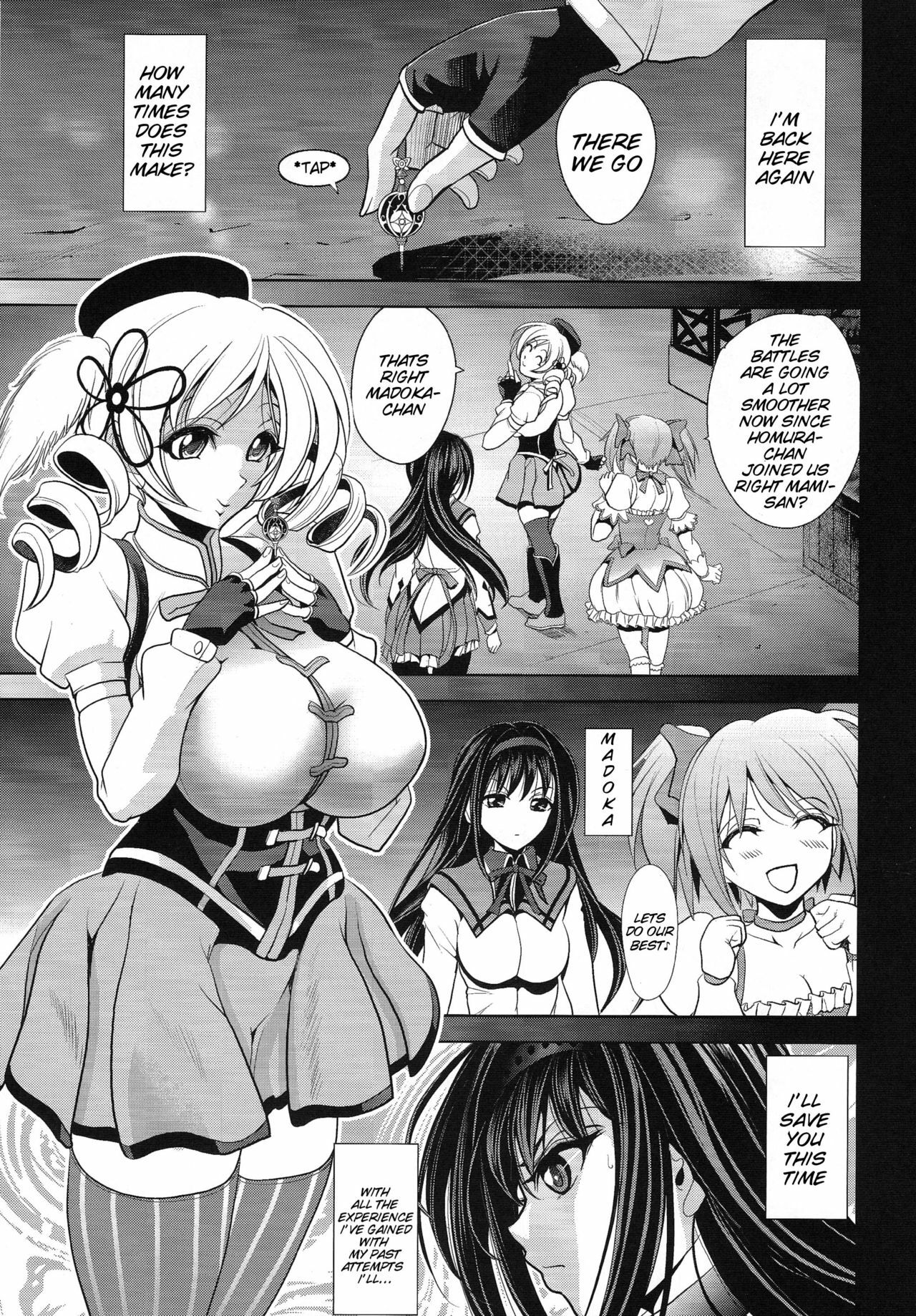 (Futaket 7) [Kawaraya Honpo (Kawaraya A-ta)] Tiro con amore (Puella Magi Madoka☆Magica) [English] page 2 full