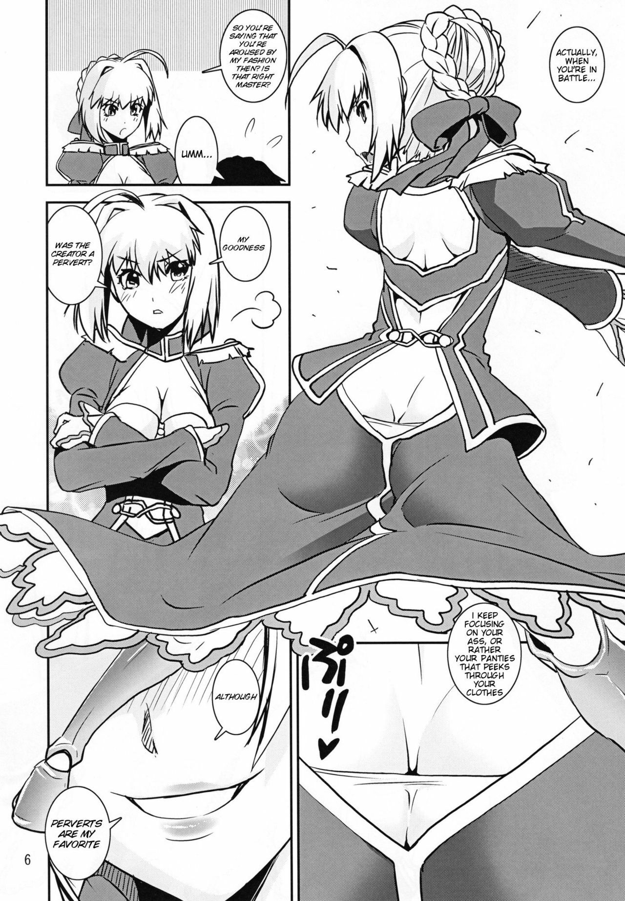 (C79) [KATAMARI-YA (Kanetsuki Masayoshi, Shinama)] Pantsu Koutei R | Panties Emperor R (Fate/EXTRA) [English] [doujin-moe.us] page 5 full