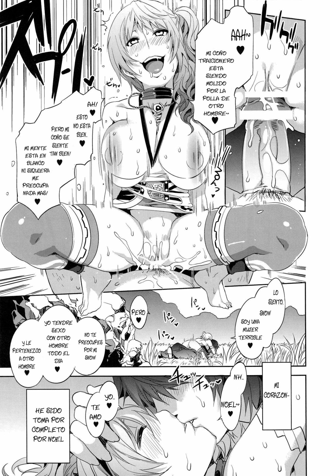 (C81) [Alice no Takarabako (Mizuryu Kei)] Eigou no Konton ni Kitaerareshi Doujinshi | La espada forjada en el caos eterno (Final Fantasy XIII-2) [Spanish] [Kallen-Kozuki] page 8 full