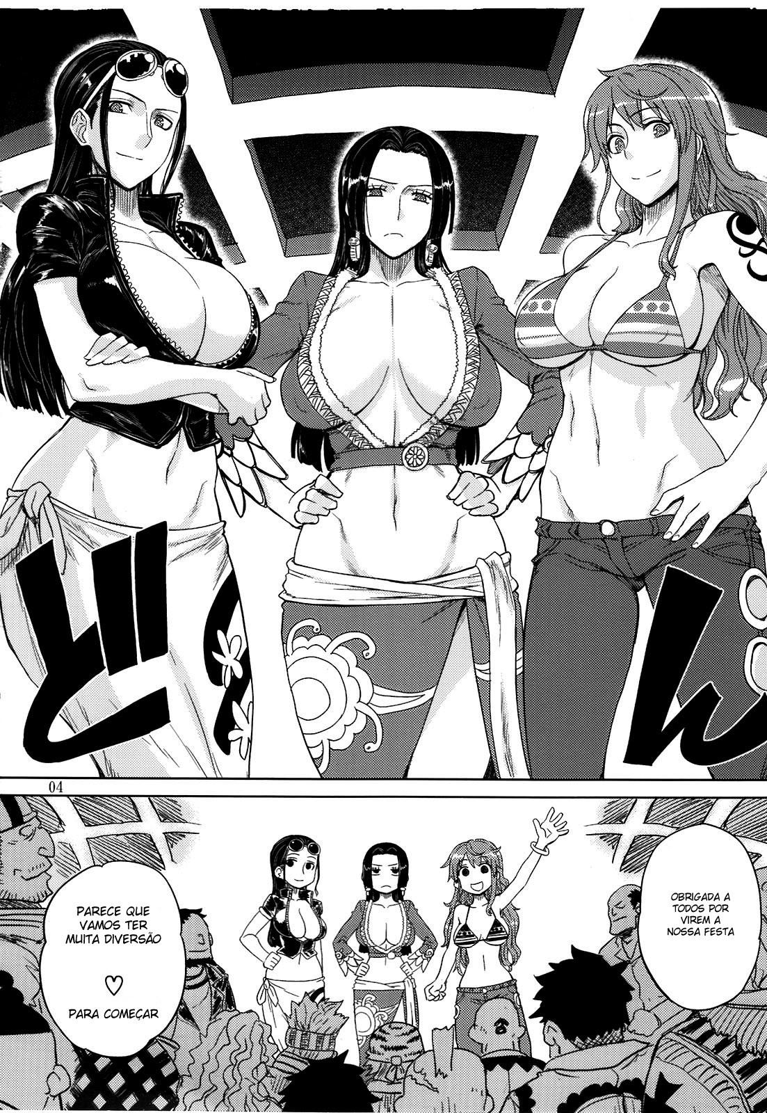 (C81) [Choujikuu Yousai Katyusha (Denki Shougun)] MEROMERO GIRLS NEW WORLD (One Piece) [Portuguese-BR] {seiykido} [Decensored] page 3 full