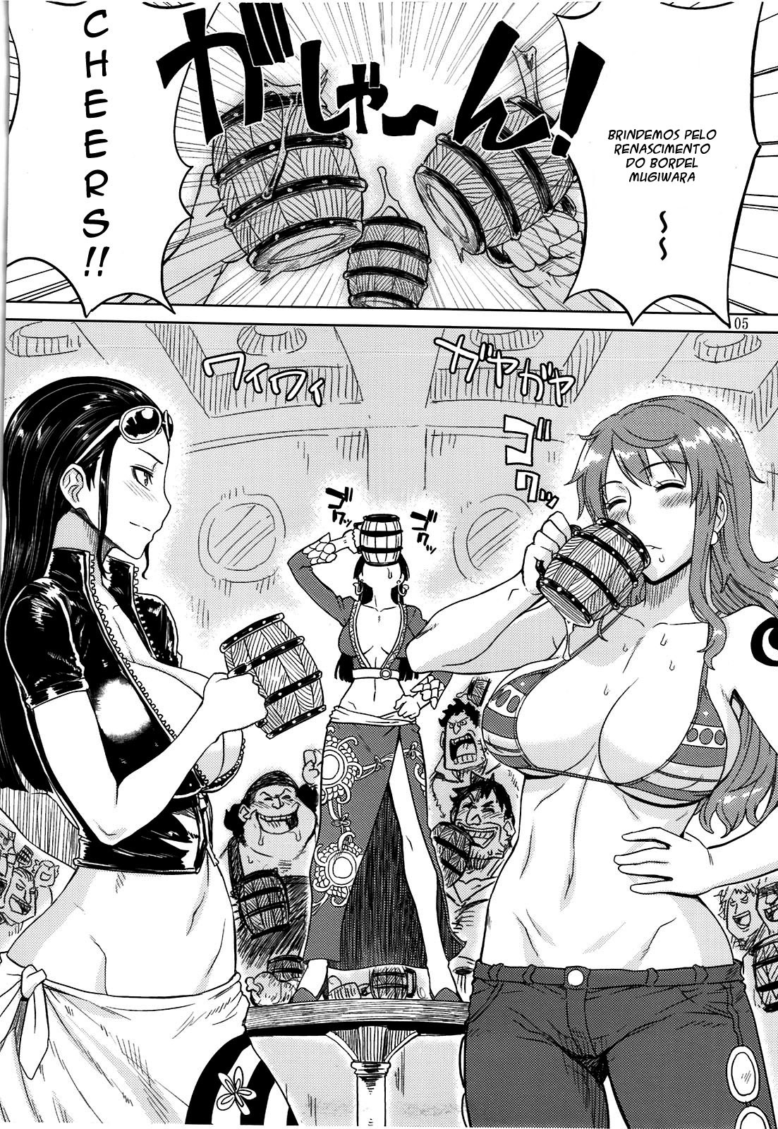 (C81) [Choujikuu Yousai Katyusha (Denki Shougun)] MEROMERO GIRLS NEW WORLD (One Piece) [Portuguese-BR] {seiykido} [Decensored] page 4 full