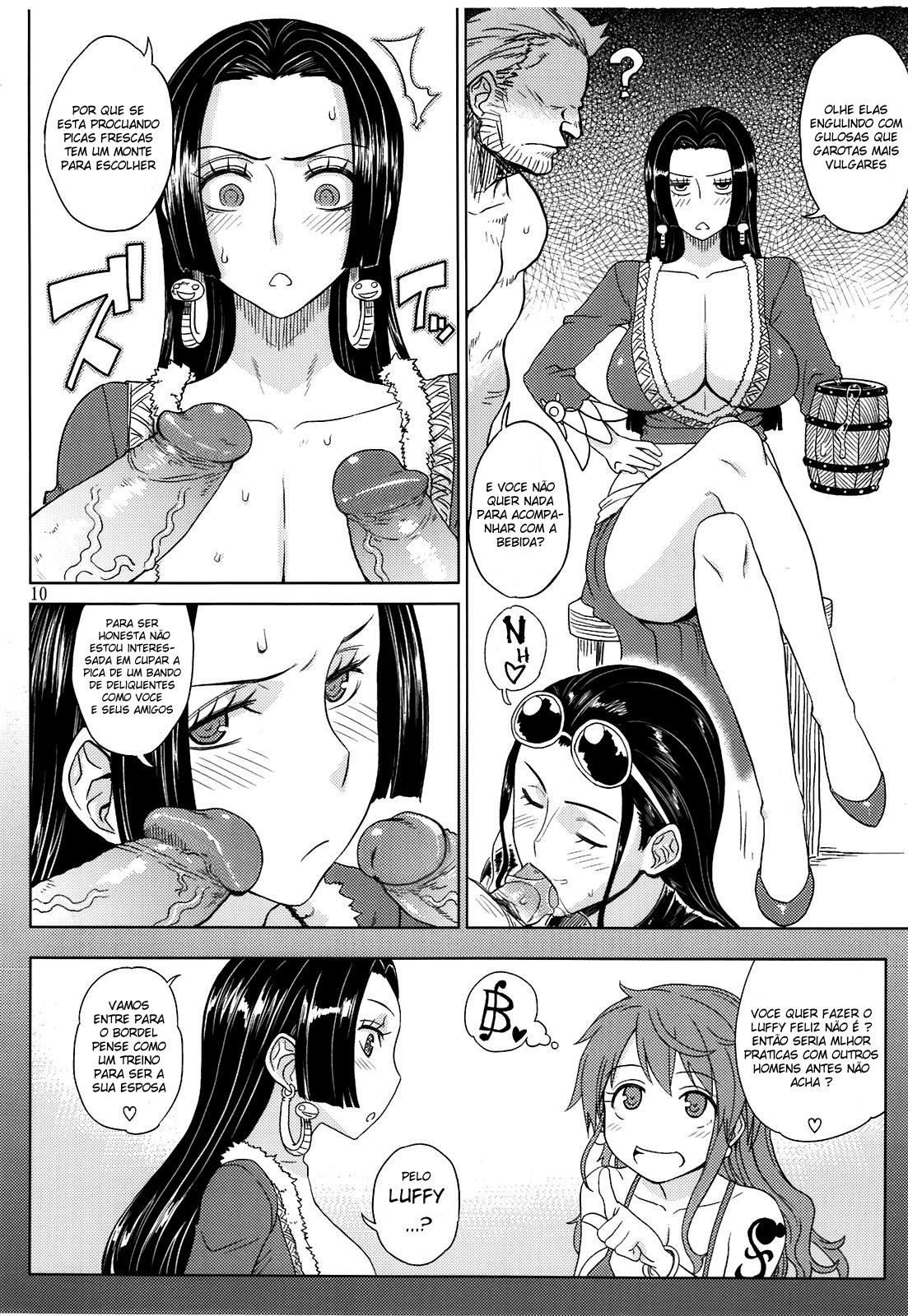 (C81) [Choujikuu Yousai Katyusha (Denki Shougun)] MEROMERO GIRLS NEW WORLD (One Piece) [Portuguese-BR] {seiykido} [Decensored] page 9 full