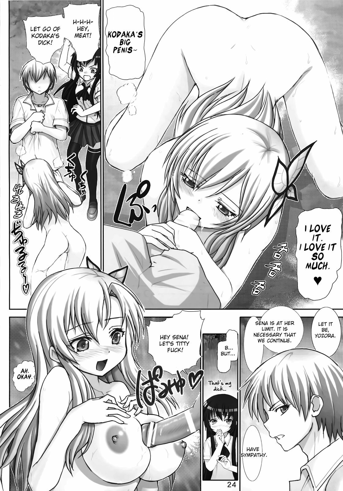 (C81) [Raijinkai (Haruki Genia)] Sena no Ingi | Sena's Erotic Display (Boku wa Tomodachi ga Sukunai) [English] [Pechanko] page 23 full