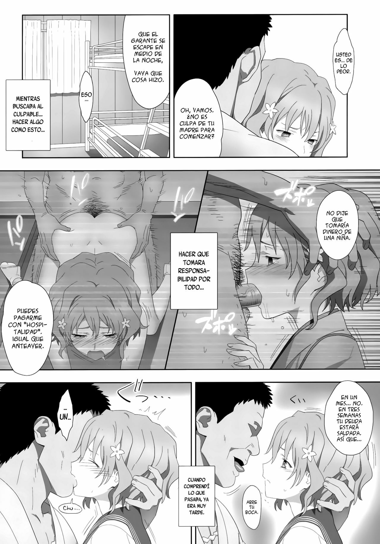 [Hito no Fundoshi (Yukiyoshi Masumi)] Verano, Posada, Cobrador (Hanasaku Iroha) [Español/Spanish][H-Elite no Fansub] page 6 full