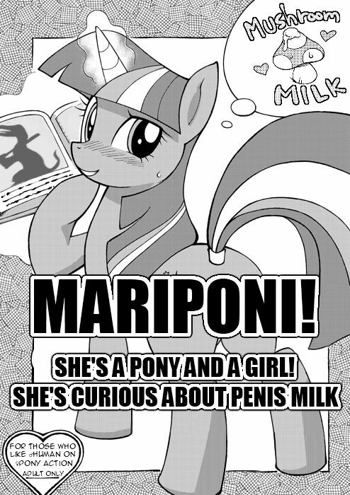 (Fur-st3) [Tengai Aku Juumonji (Akuno Toujou)] Mari Pony! Pony Datte Onnanoko! Ochinpo Milk ni Kyoumishinshin | She's a Pony and a Girl! She's Curious about Penis Milk (My Little Pony: Friend page 1 full