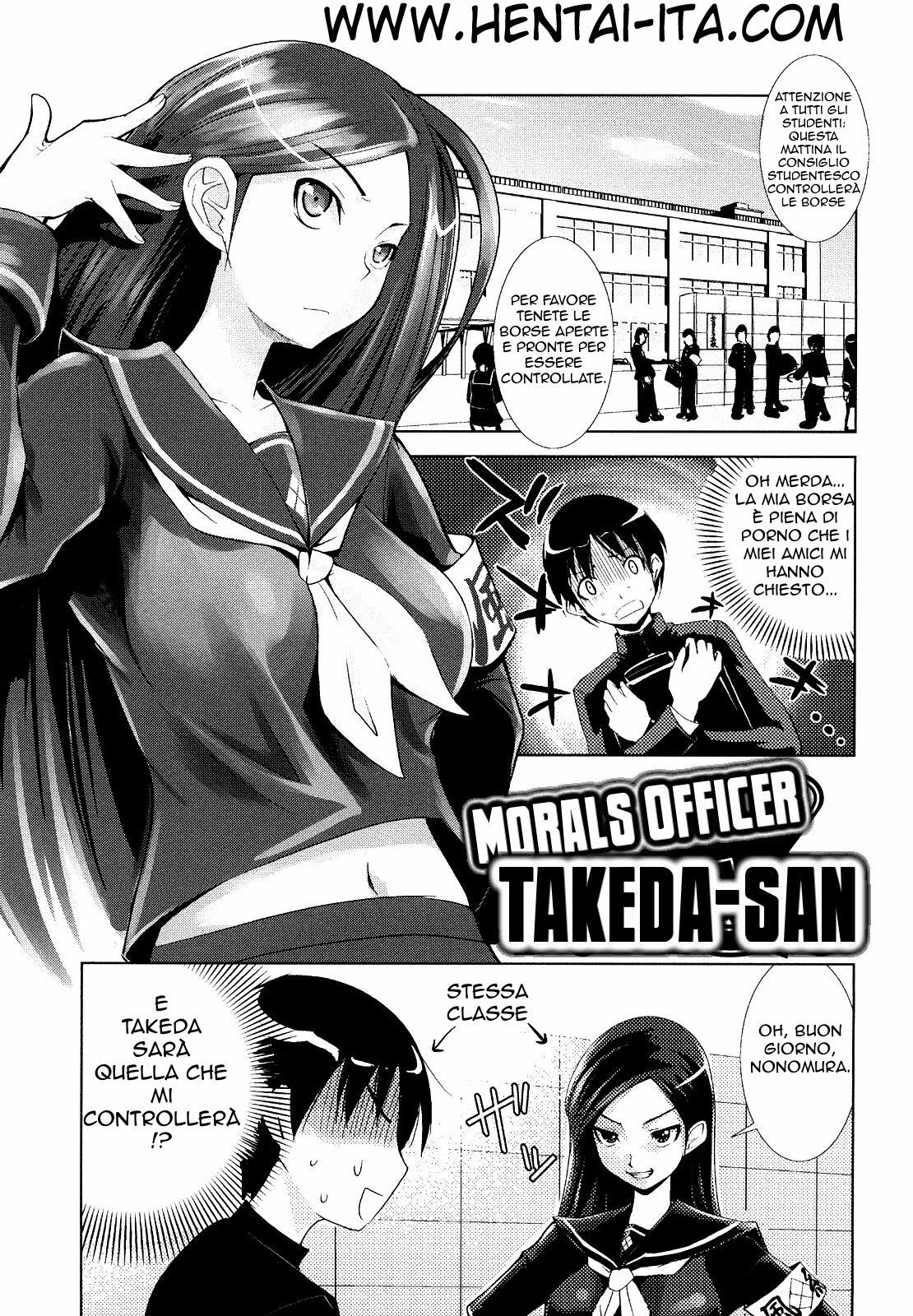 [Moritaka Takashi] Fuuki Iin no Takeda-san | Morals Officer Takeda-san (Nakadashi Saretai) [Italian] [Hentai-Ita] [Decensored] page 1 full