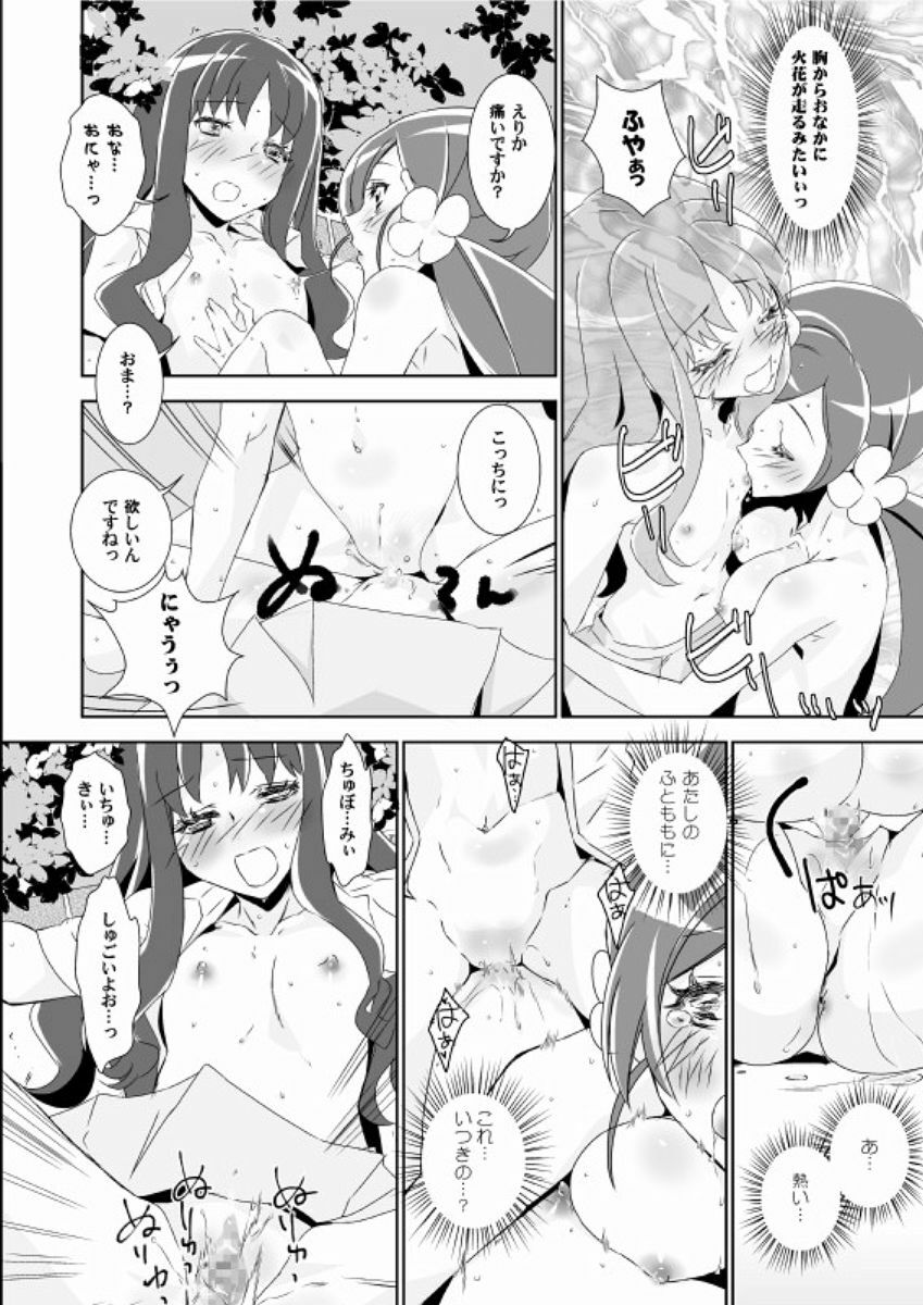 (SC49) [BAKA to HASA me (Tsukai You)] Naisho no Tsuboeri Himitsu no Itsuki (Heart Catch Precure!) page 21 full