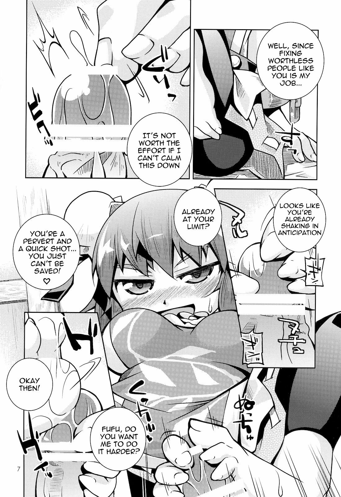 (Reitaisai 8) [Toriniku Seikatsu (Emu, nyagakiya)] Kasen-chan ni Fumaretai. Ato wa Smaretai | I Want Kasen-chan to Step on Me, Then Stick it In (Touhou Project) [English] {Sharpie Translation page 6 full