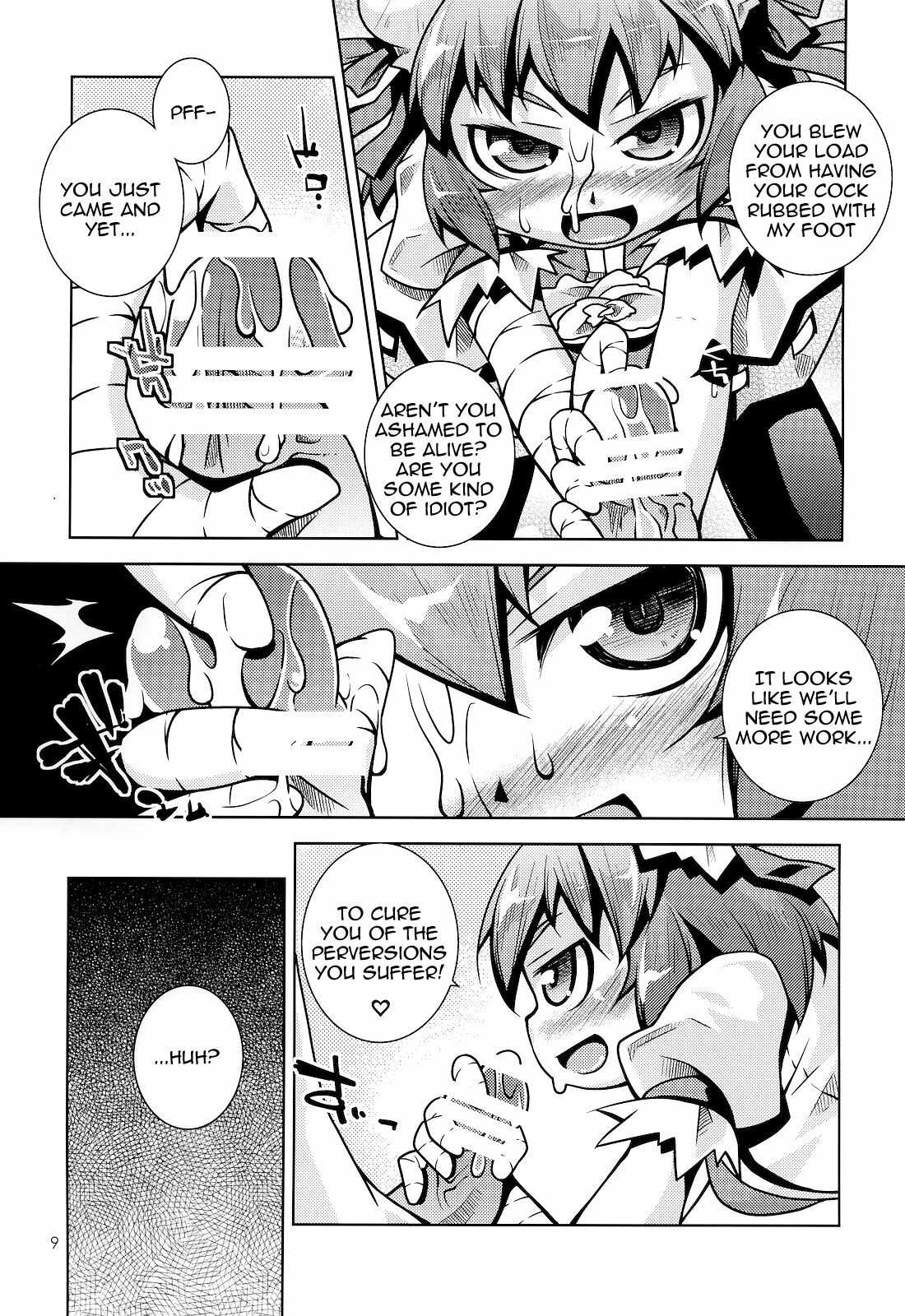 (Reitaisai 8) [Toriniku Seikatsu (Emu, nyagakiya)] Kasen-chan ni Fumaretai. Ato wa Smaretai | I Want Kasen-chan to Step on Me, Then Stick it In (Touhou Project) [English] {Sharpie Translation page 8 full