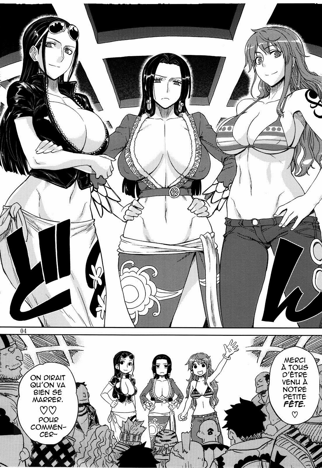 (C81) [Choujikuu Yousai Kachuusha (Denki Shougun)] MEROMERO GIRLS NEW WORLD (One Piece) [French] {Paulluxe} [Decensored] page 2 full