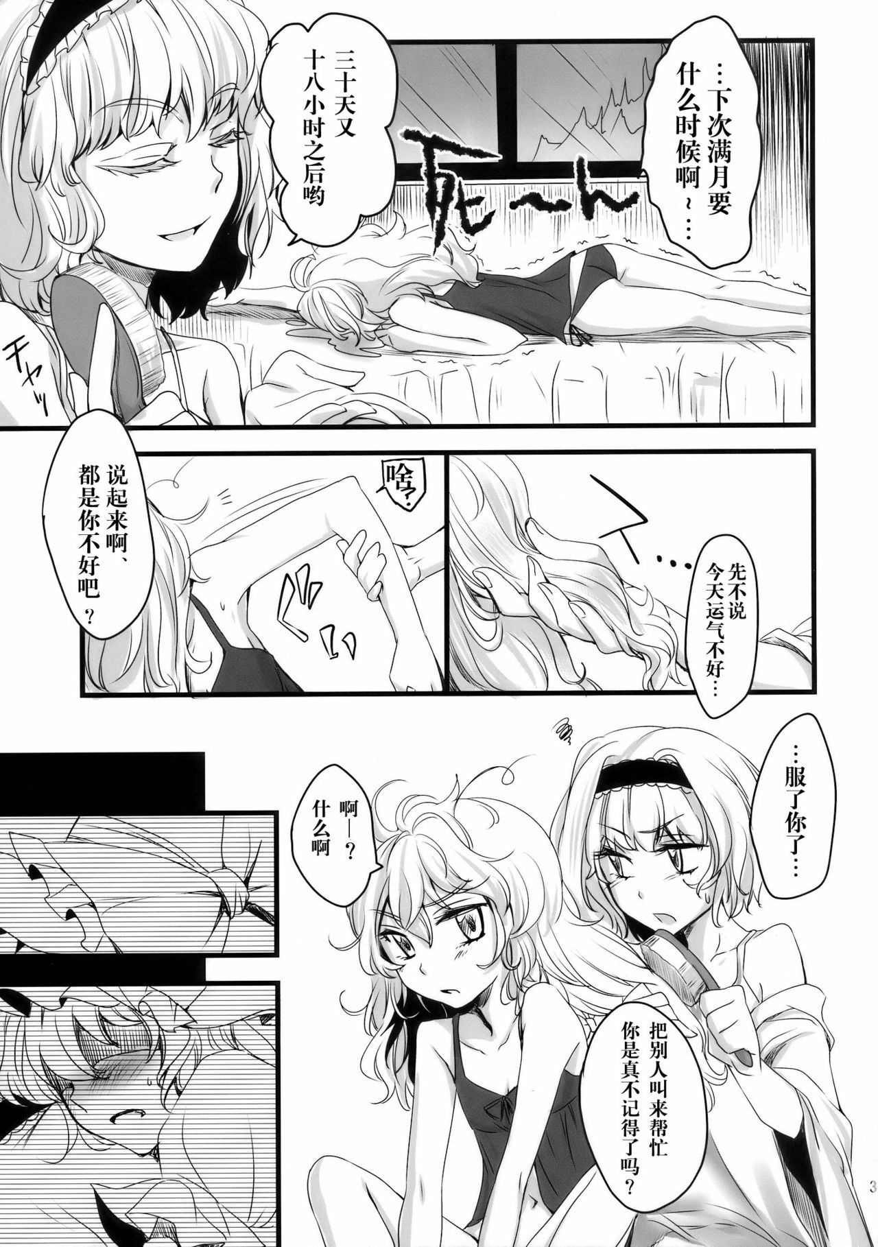 (C77) [MATILDA] Mahou Tsukai-san, Oshizuka ni. (Touhou Project) [Chinese] [变态绅士汉化组] page 4 full