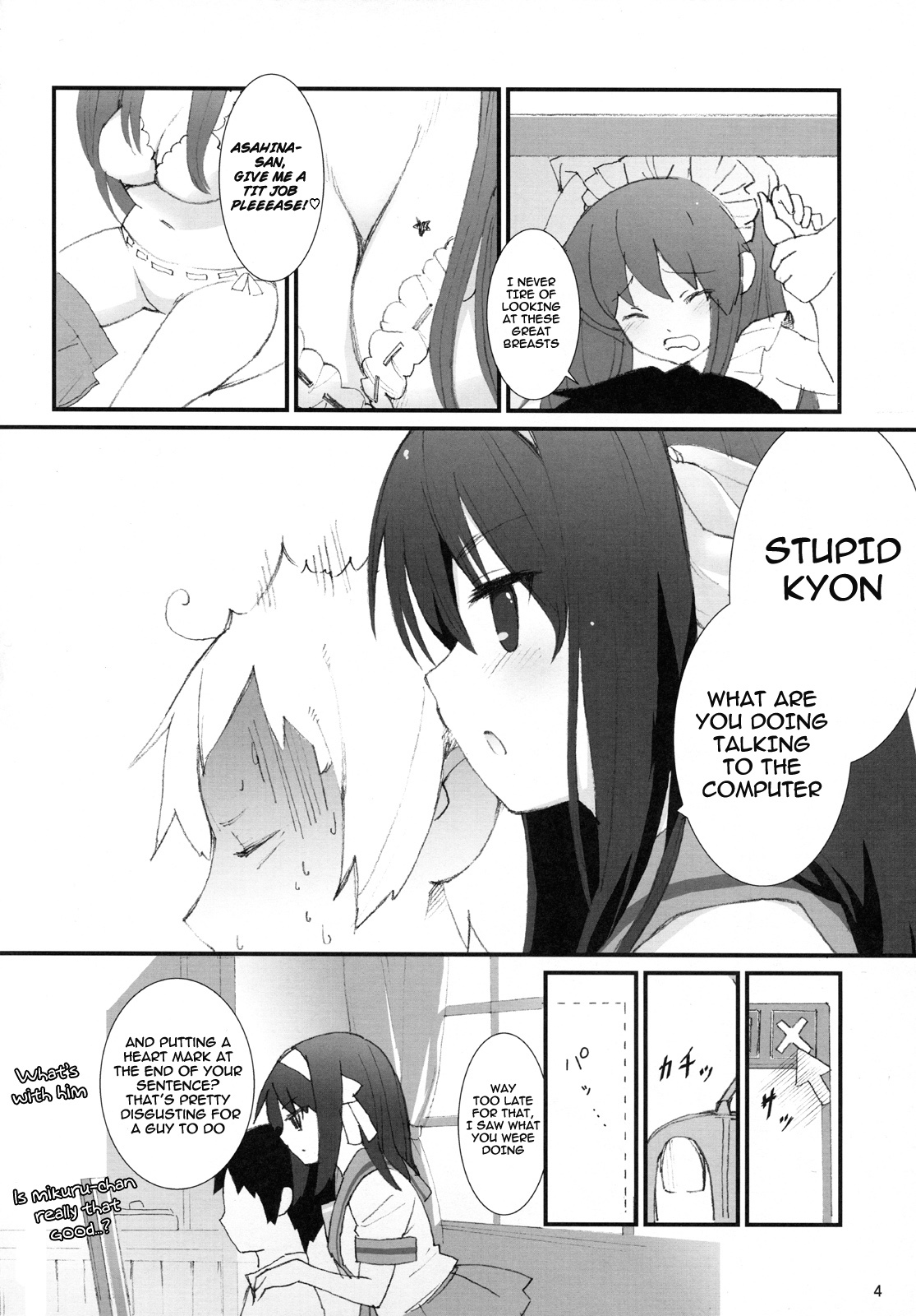 [Toward the Sky (Yuuka)] Honto wa Okotteru no yo! Baka... | I Really Am Angry! Idiot... (Suzumiya Haruhi no Yuuutsu) [English] [life4Kaoru] [Decensored] [2011-04-22] page 3 full