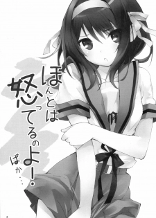 [Toward the Sky (Yuuka)] Honto wa Okotteru no yo! Baka... | I Really Am Angry! Idiot... (Suzumiya Haruhi no Yuuutsu) [English] [life4Kaoru] [Decensored] [2011-04-22] - page 2