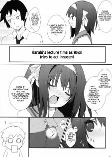 [Toward the Sky (Yuuka)] Honto wa Okotteru no yo! Baka... | I Really Am Angry! Idiot... (Suzumiya Haruhi no Yuuutsu) [English] [life4Kaoru] [Decensored] [2011-04-22] - page 4