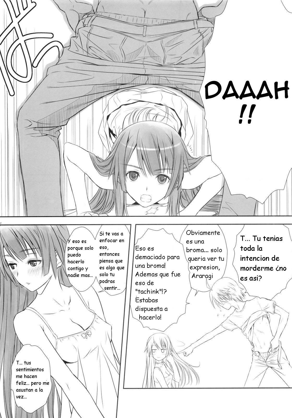 (C77) [T2 ART WORKS (Tony)] Hitagi ONESIDE (Bakemonogatari) [Spanish] {Kurotao} page 8 full