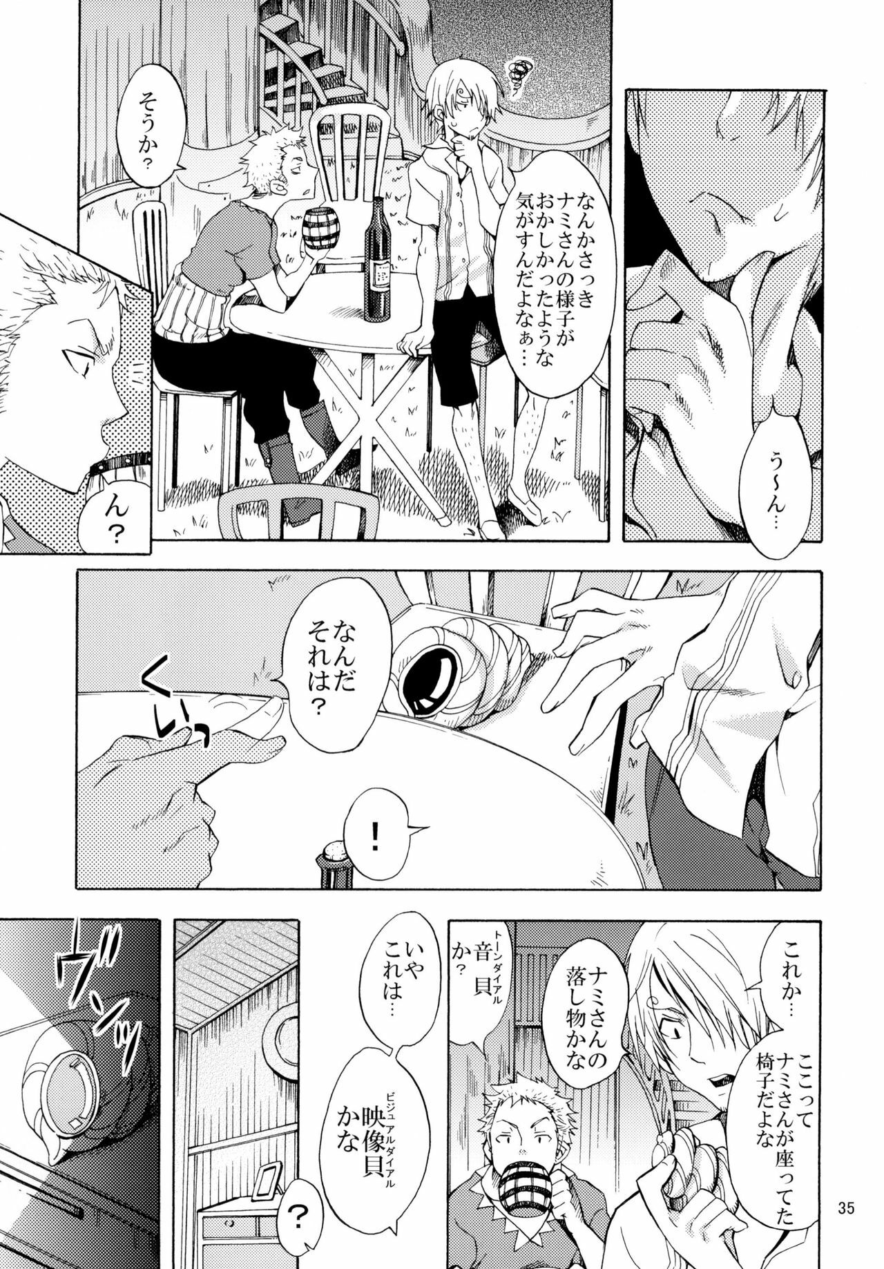 [Kurione-sha (YU-RI)] Yokujou Pirates ~Wanpi Soushuuhen~ (One Piece) [Digital] page 34 full