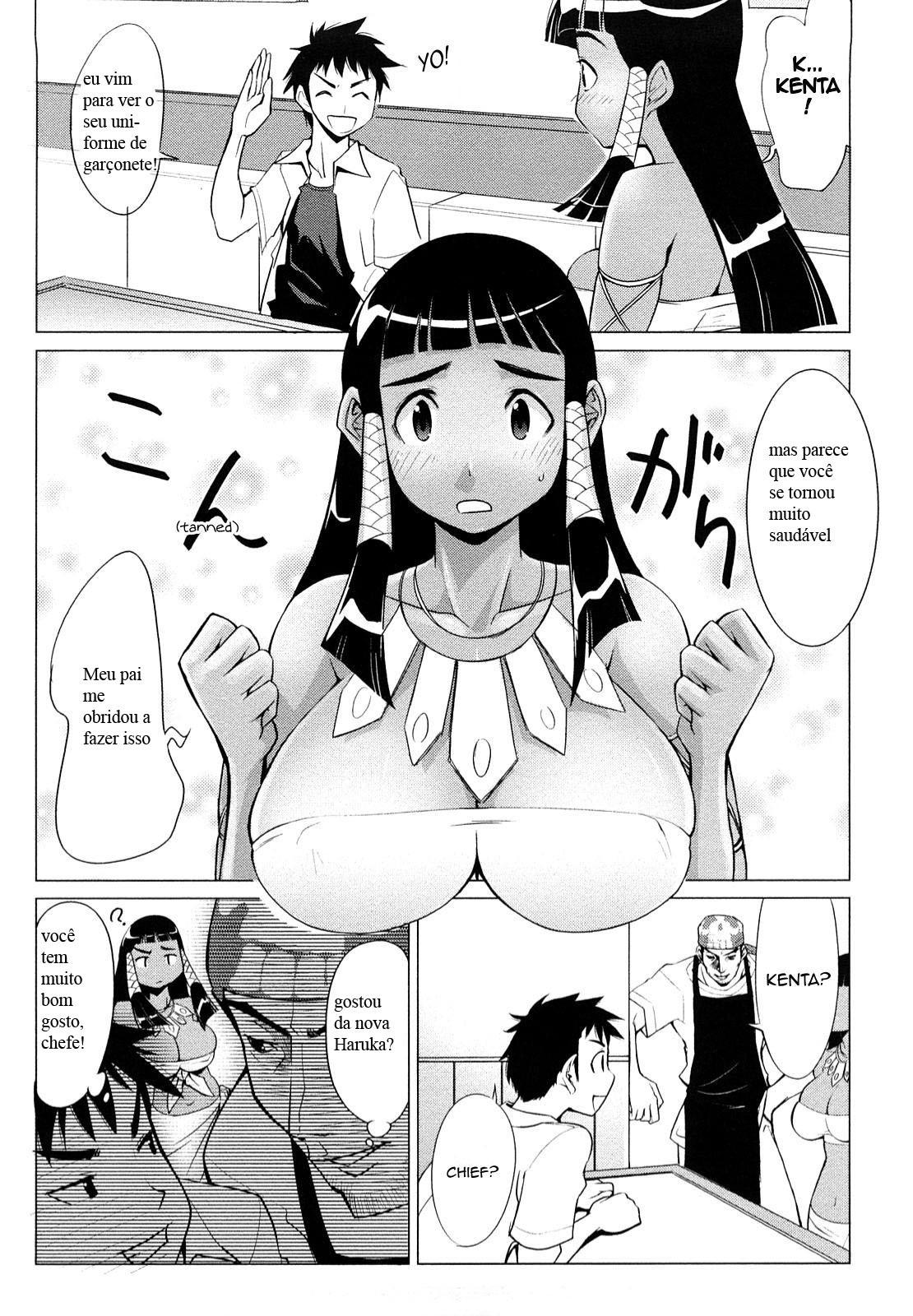 [Moritaka Takashi] Natsuiro Oppai Cafe | Summer-Tanned Breasts Cafe (Nakadashi Saretai) [Portuguese-BR] [krauser] page 4 full