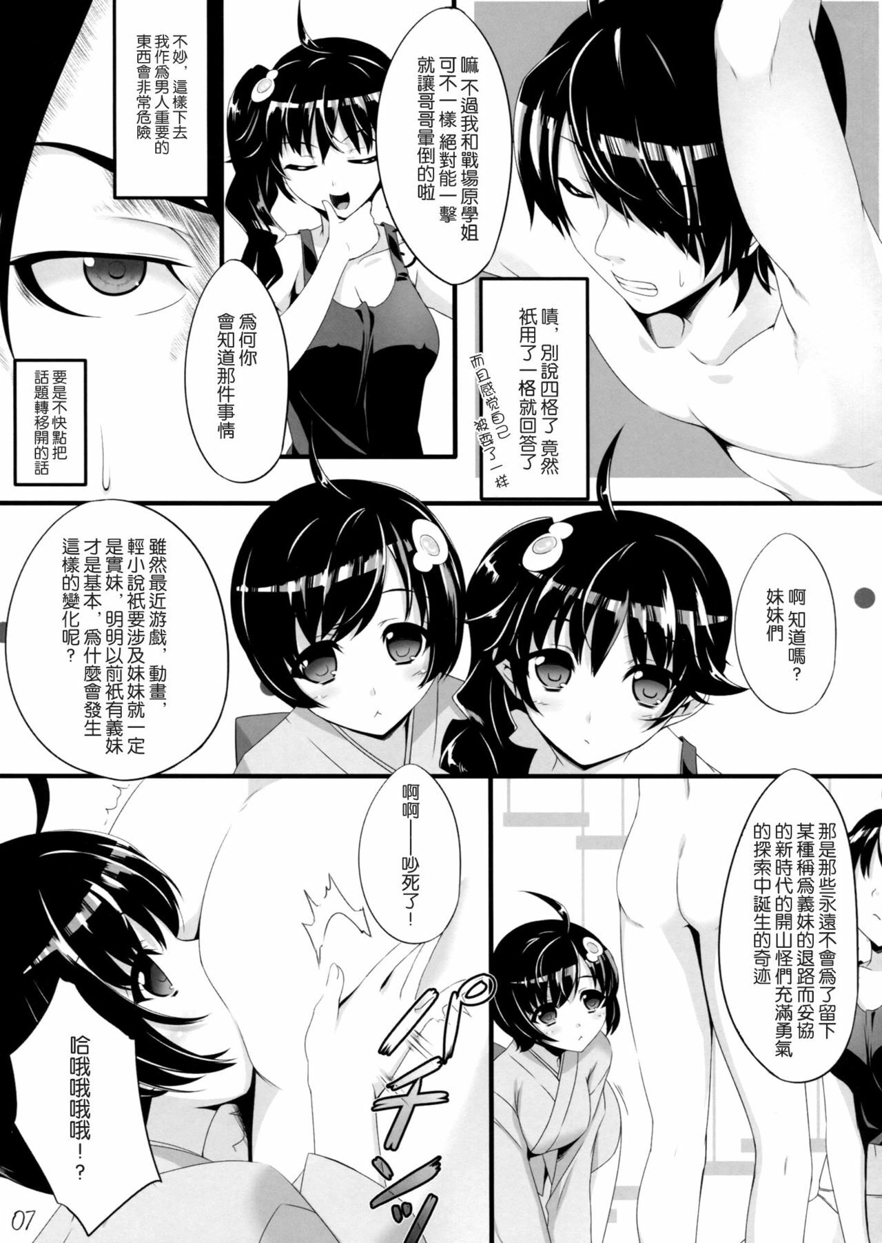 (COMIC1☆6) [In The Sky (Nakano Sora)] Boku no Panai Imouto-tachi (Nisemonogatari) [Chinese] [空気系★汉化] page 7 full