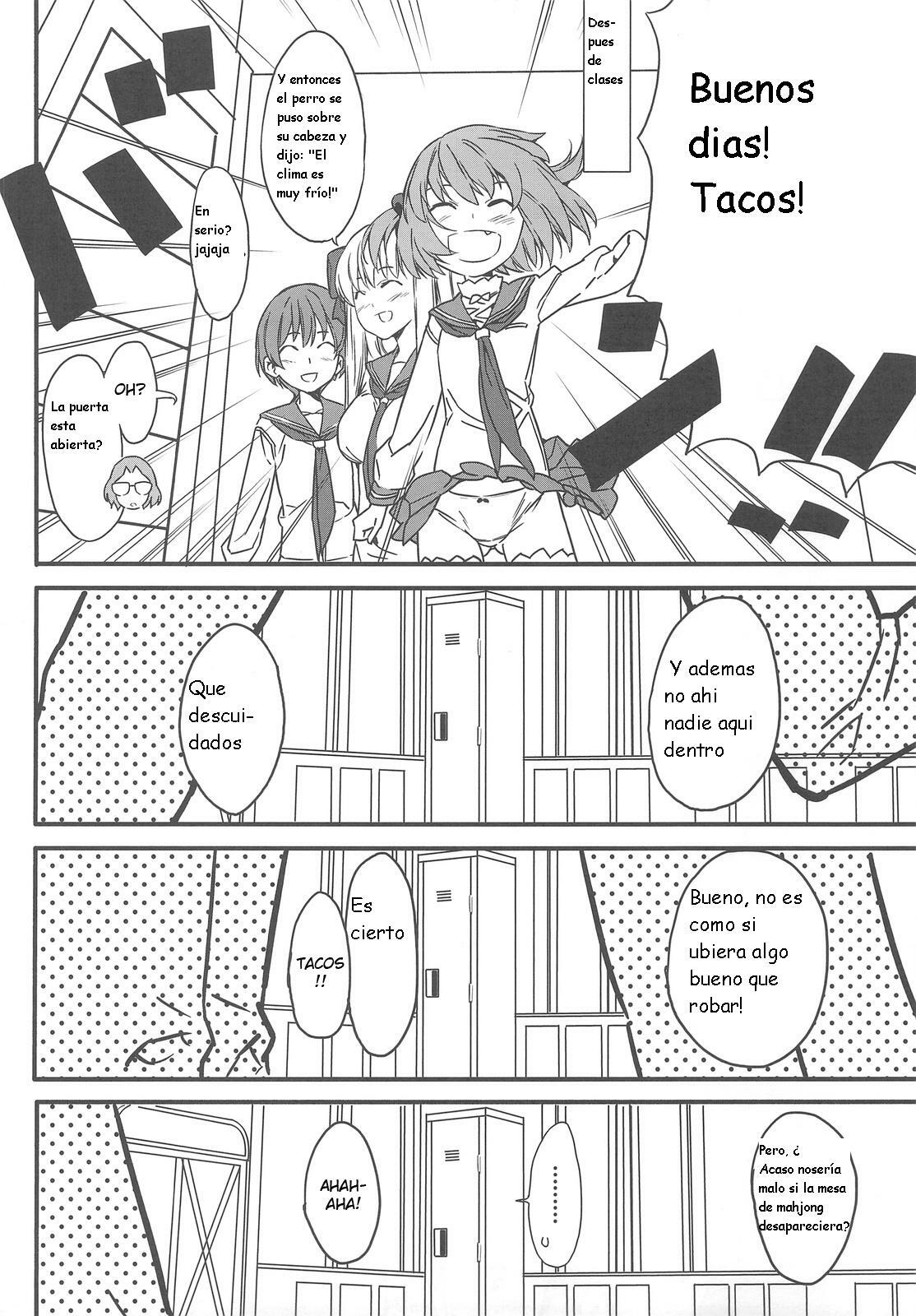 (C76) [Moriisan-Tokono (Morii Shizuki)] Semai Toko ga Ochitsuku notte Nandarou ne Are (Saki) [Spanish] [Kurotao] page 6 full