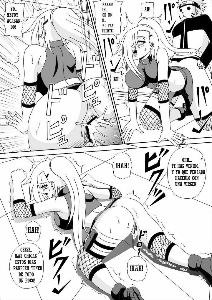 [Pyramid House (Muscleman)] Kunoichi Ryoujoku Tane Tsuki Shugyou | Vergüenza Kunoichi entrenamiento de Impregnación (Naruto) [Spanish] [NTINFS] page 10 full