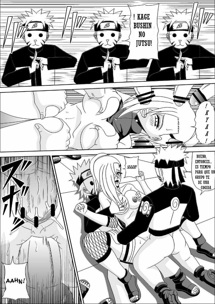 [Pyramid House (Muscleman)] Kunoichi Ryoujoku Tane Tsuki Shugyou | Vergüenza Kunoichi entrenamiento de Impregnación (Naruto) [Spanish] [NTINFS] page 16 full