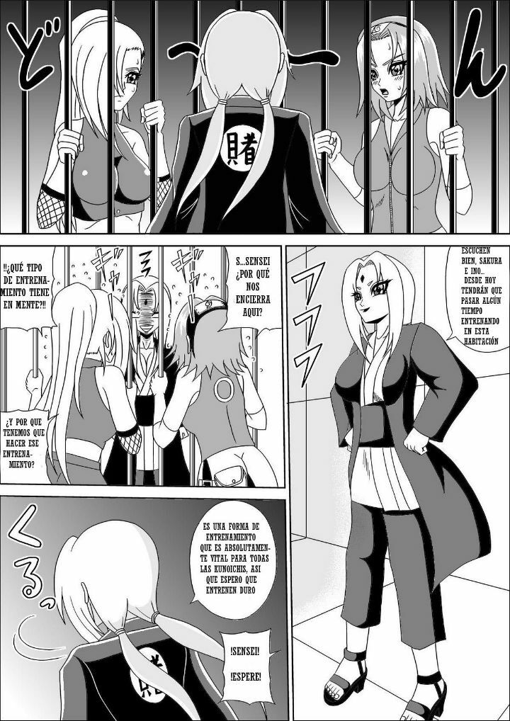 [Pyramid House (Muscleman)] Kunoichi Ryoujoku Tane Tsuki Shugyou | Vergüenza Kunoichi entrenamiento de Impregnación (Naruto) [Spanish] [NTINFS] page 5 full