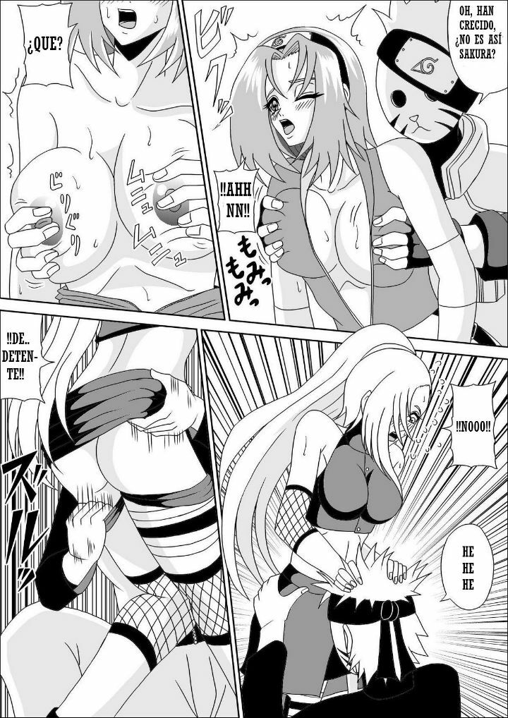 [Pyramid House (Muscleman)] Kunoichi Ryoujoku Tane Tsuki Shugyou | Vergüenza Kunoichi entrenamiento de Impregnación (Naruto) [Spanish] [NTINFS] page 7 full