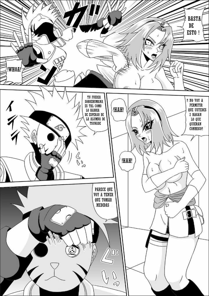 [Pyramid House (Muscleman)] Kunoichi Ryoujoku Tane Tsuki Shugyou | Vergüenza Kunoichi entrenamiento de Impregnación (Naruto) [Spanish] [NTINFS] page 8 full