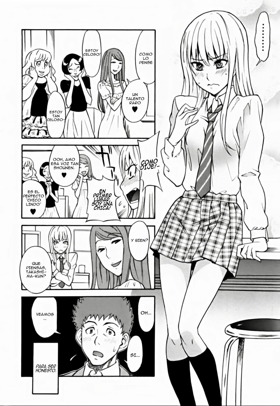 [Shiden Akira] Otokonoko ja Naishi!! | I'm Not a Boy!! (COMIC Masyo 2012-05) [Spanish] {Kakihara D.} page 4 full