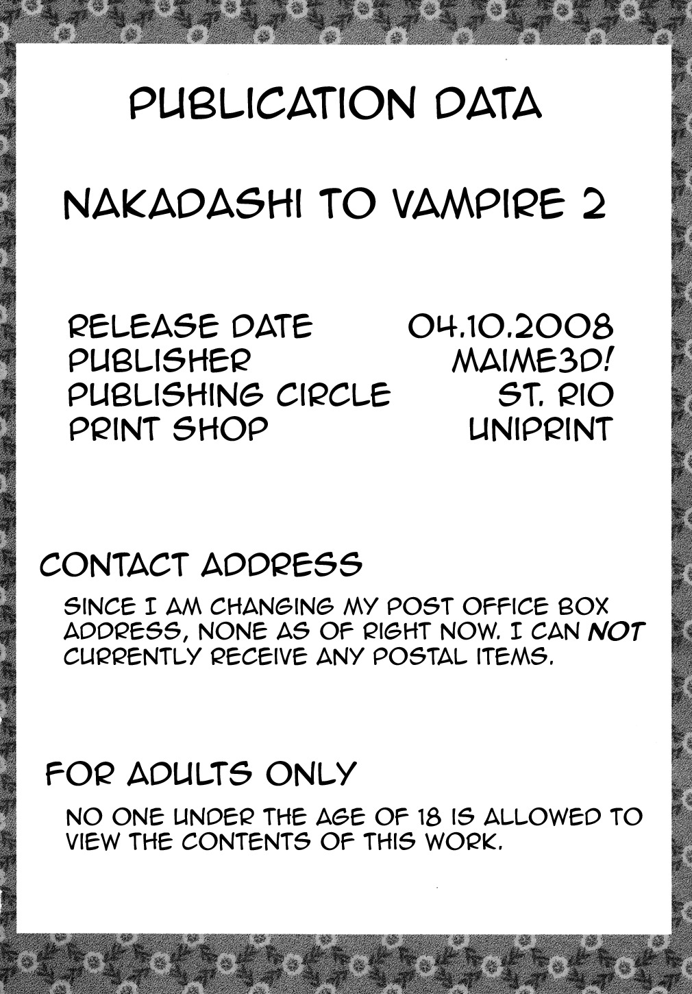 [St. Rio (Kitty, Purin)] Nakadashi to Vampire 2 (Rosario + Vampire) [English] page 49 full