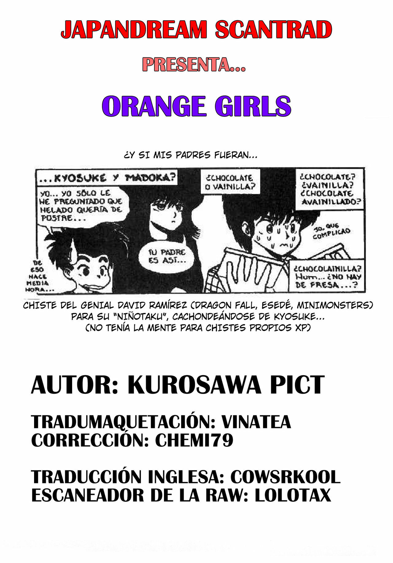 (COMIC1☆6) [Kurosawa pict (Kurosawa Kiyotaka)] OrangeGirls (Kimagure Orange Road) [Spanish] {JapanDream Scantrad} page 10 full