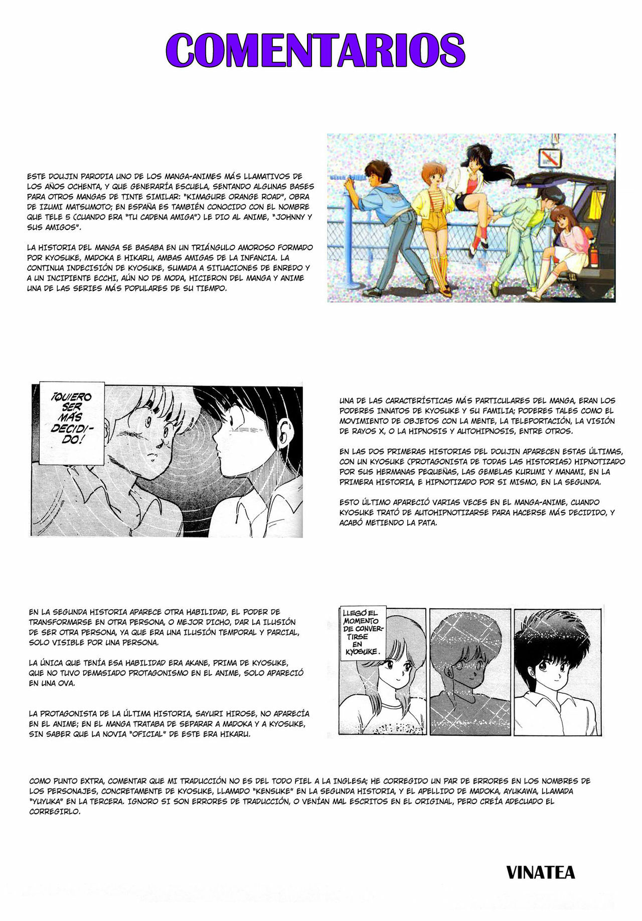 (COMIC1☆6) [Kurosawa pict (Kurosawa Kiyotaka)] OrangeGirls (Kimagure Orange Road) [Spanish] {JapanDream Scantrad} page 9 full