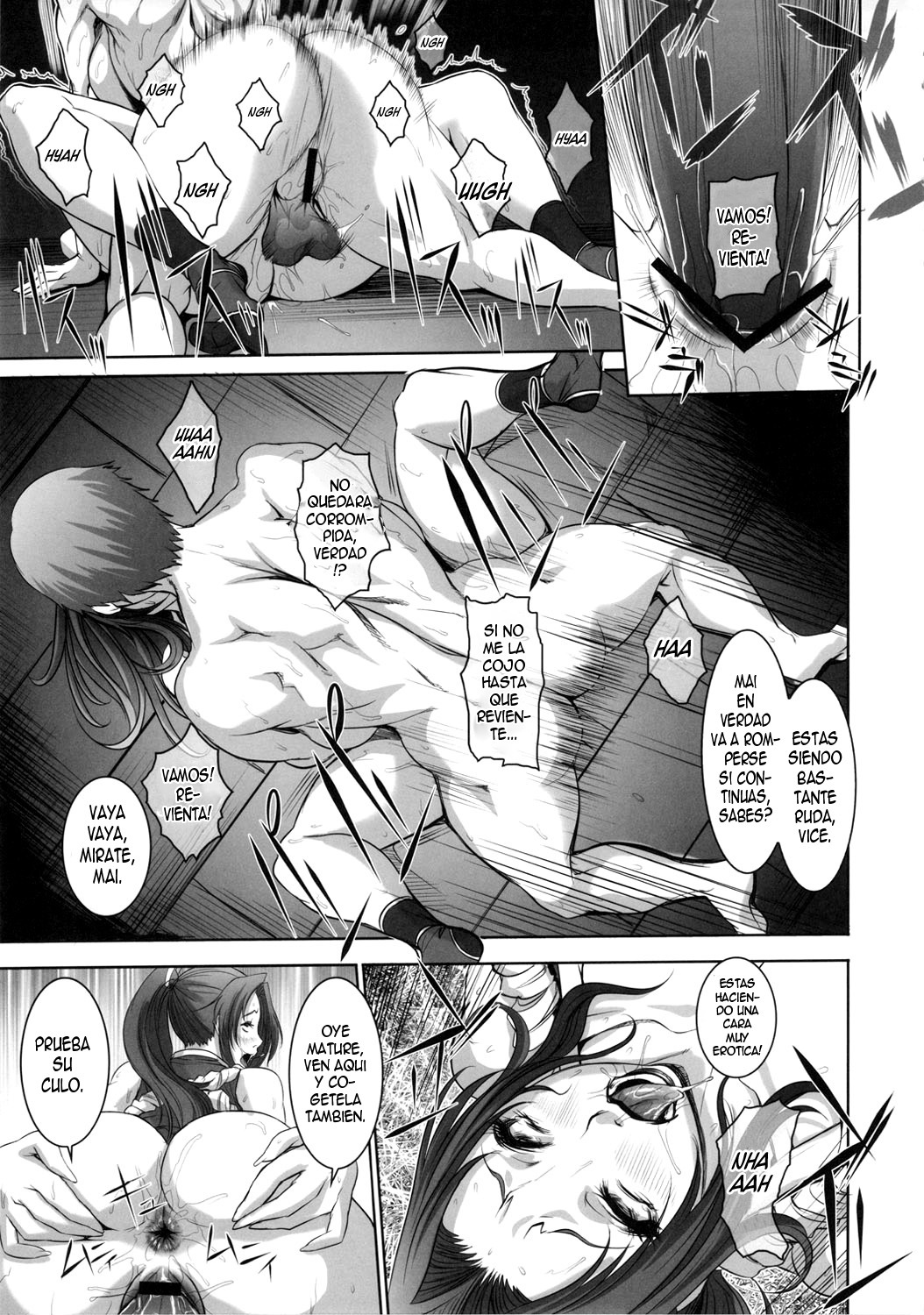 (Futaket 7) [Sengoku (Chinbotsu)] Intou no Mai -Futanari Kangoku no Maki- | Slutty Mai -Futanari Prison Chapter- (King of Fighters) [Spanish] [ElMoeDela8] page 16 full