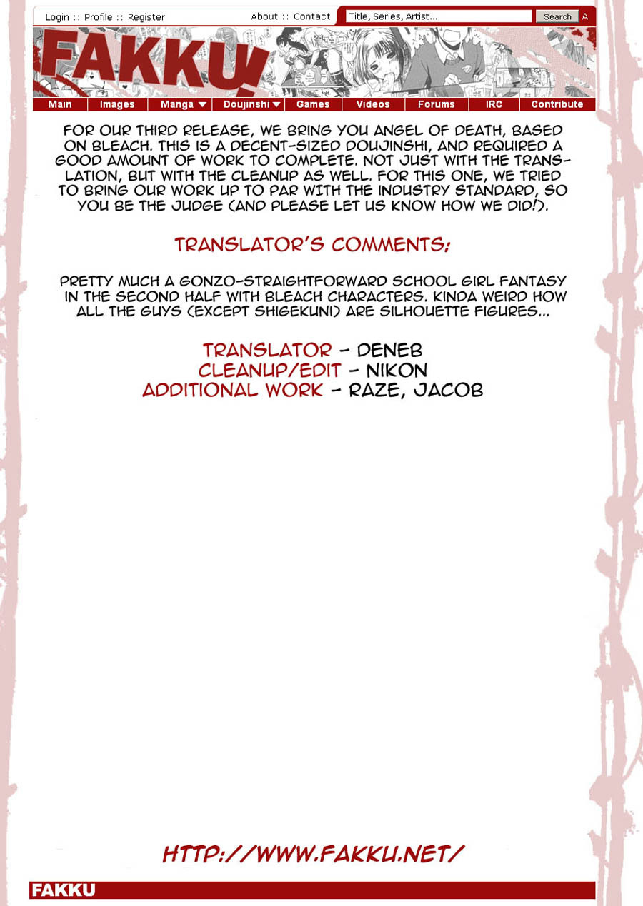 (C71) [ReDrop (Miyamoto Smoke, Otsumami)] Angel of Death (Bleach) [Spanish] page 2 full