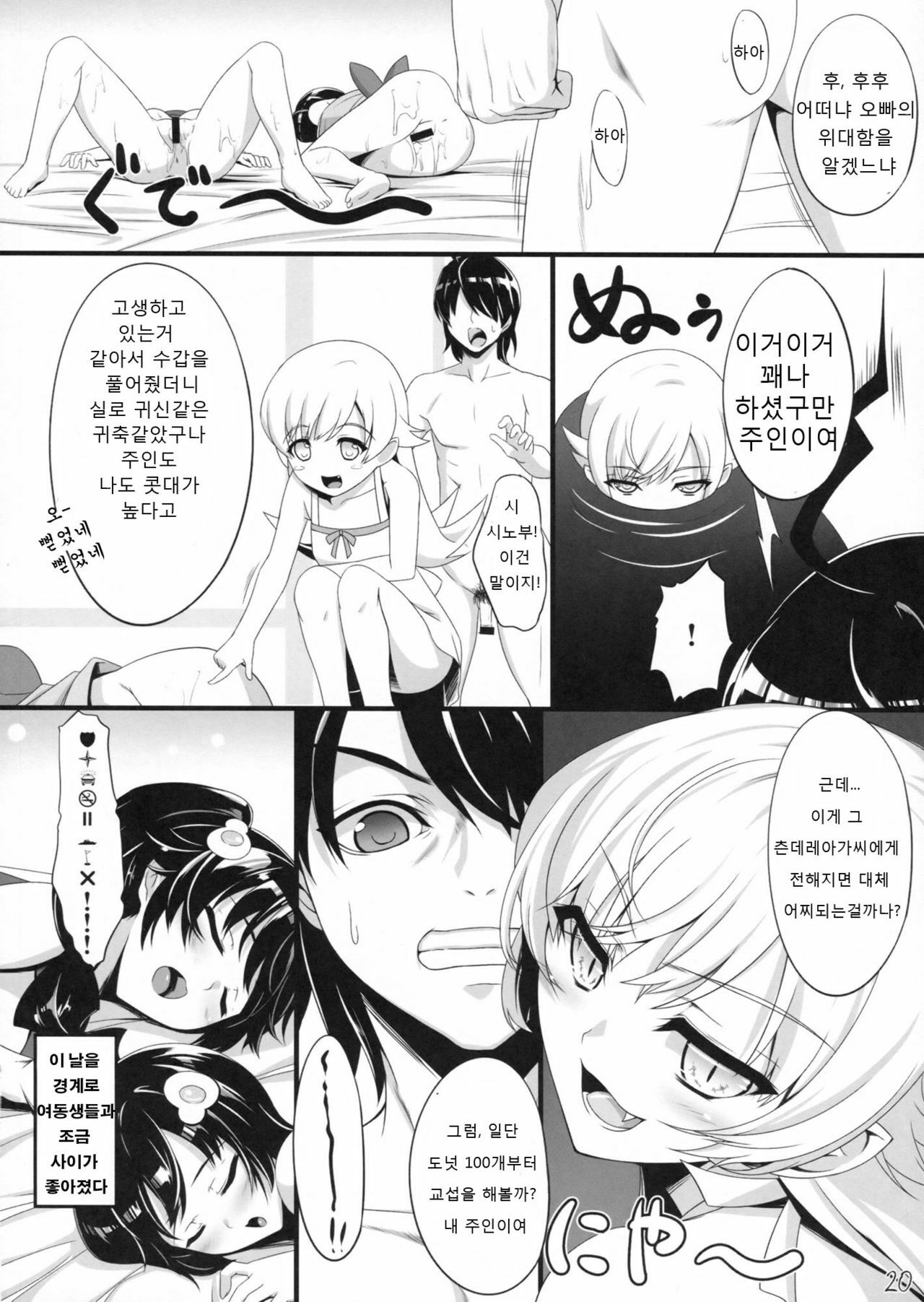 (COMIC1☆6) [In The Sky (Nakano Sora)] Boku no Panai Imouto-tachi (Nisemonogatari) (korean) page 20 full