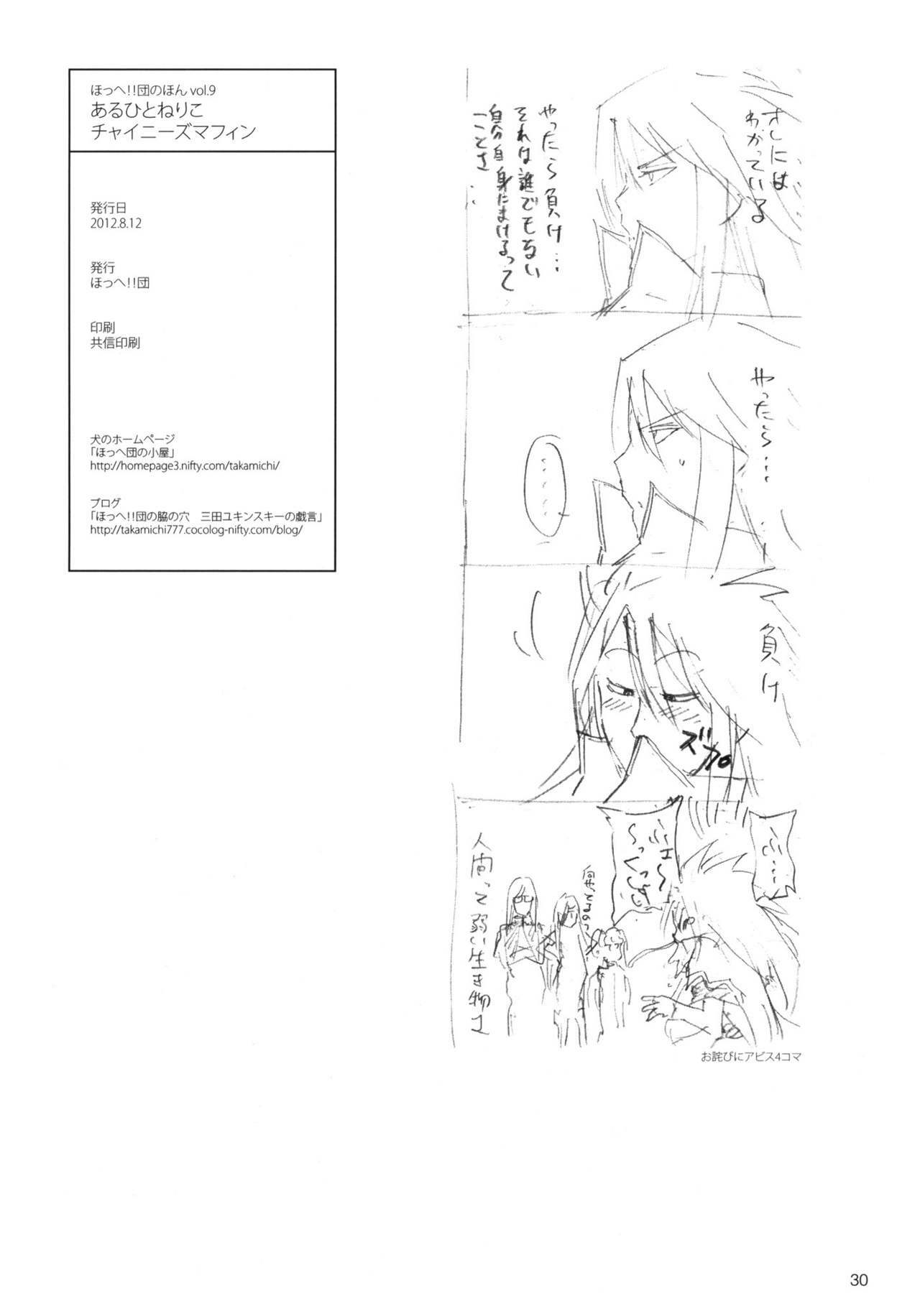 (C82) [Hohhe!! Dan (Inu)] Hohhe!! Dan no Hon vol.9 Aruhi tonelico Chinese Muffin (Ar tonelico 2) page 28 full